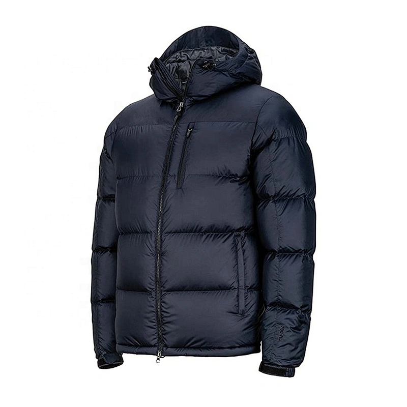 Oem Odm Custom Light Down Hooded Jacket Puffer Down Fill Mens Duck Goose Down Jacket