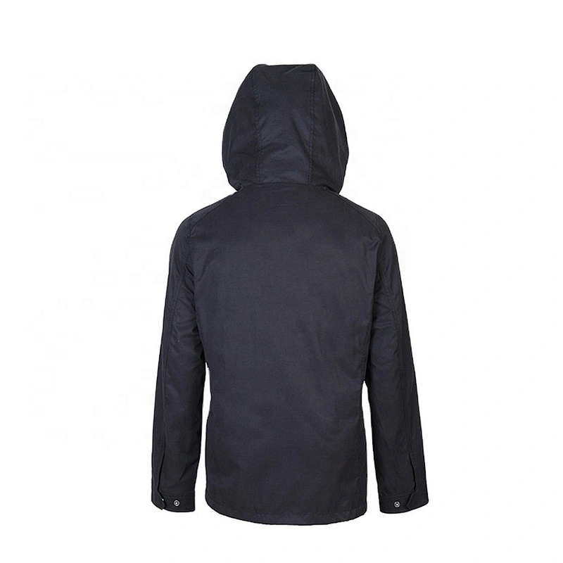 OEM ODM Black Two-Pieces Hoodie Windbreaker Jacket Waterproof Custom Windbreaker Men