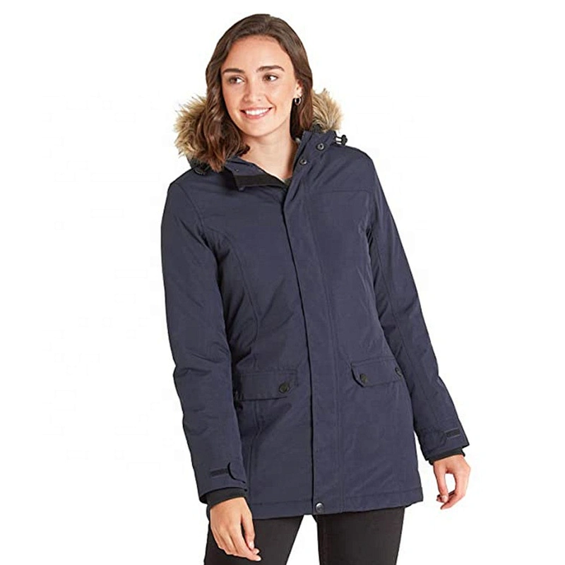 Oem Odm Ladies Winter Wears Hooded Puffer Heavy Down Jacket