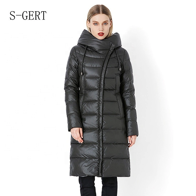 Fashion Female New Design Long Hooded Warm Jacket Parka Women Winter Coats