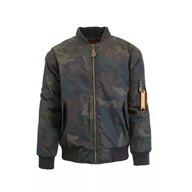 Odm Oem Fashionable Casual Army Camouflage Streetwear Mens Bomber Jacket
