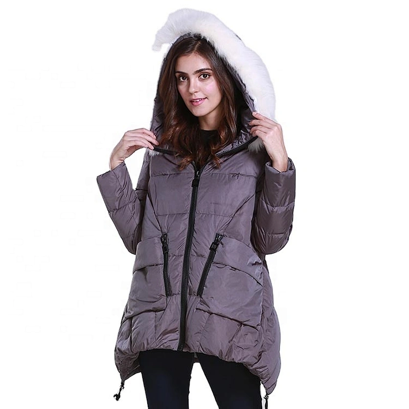 Oem Odm Chaquetas En Plumas Winter Hooded Custom Women Jacket Goose Down From Ruiniu Factory