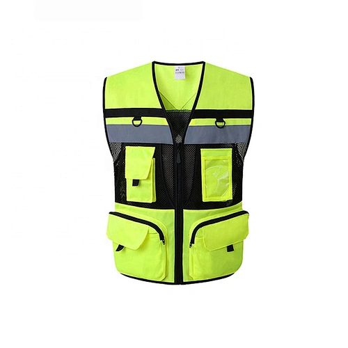 Oem Odm Cool Reflective Vest Yellow Motorcycle Reflective Safety Vest With Zipper Windproof From Ruiniu Manufacturer