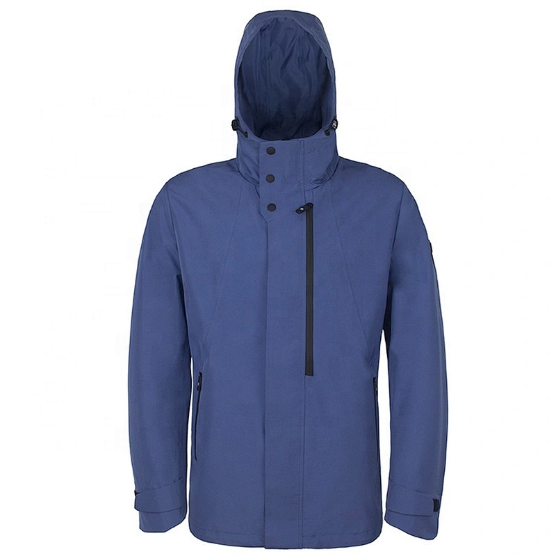 2020 windproof outdoor sportswear waterproof blue long outdoor jacket polyester windbreaker custom logo From Ruiniu Factory
