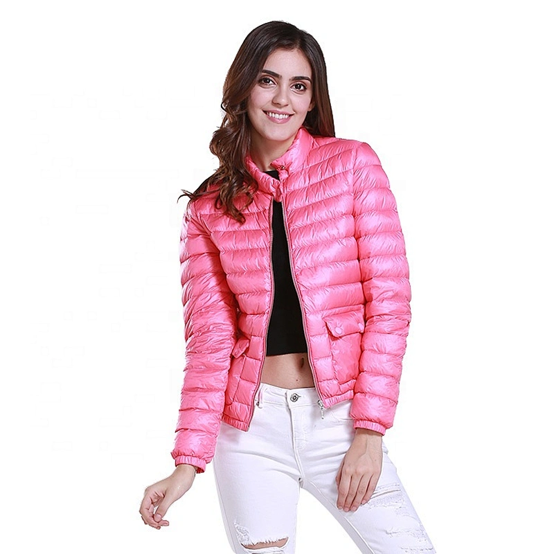 Duck Down Thin Slim Short Coat Warm China Women Winter Down Jacket