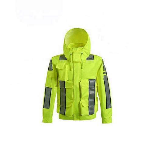 Oem Odm Reflective Rain Jackets Security Rain Working Reflective Winter Jacket From Ruiniu Factory