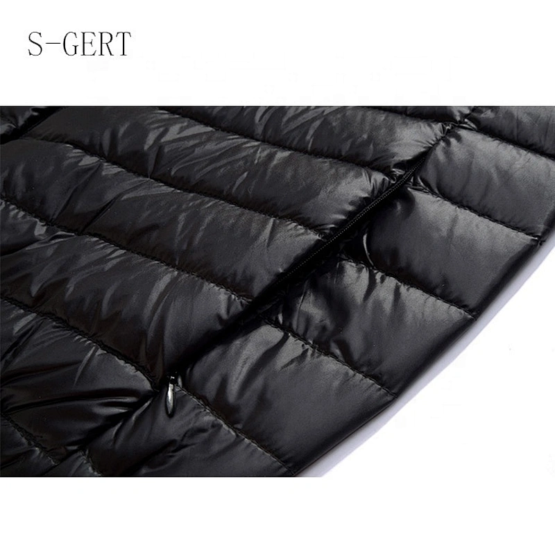 Brand Quality Solid Slim Fit Hoodie Ultralight Outdoor Man Packable Jacket Down Coat