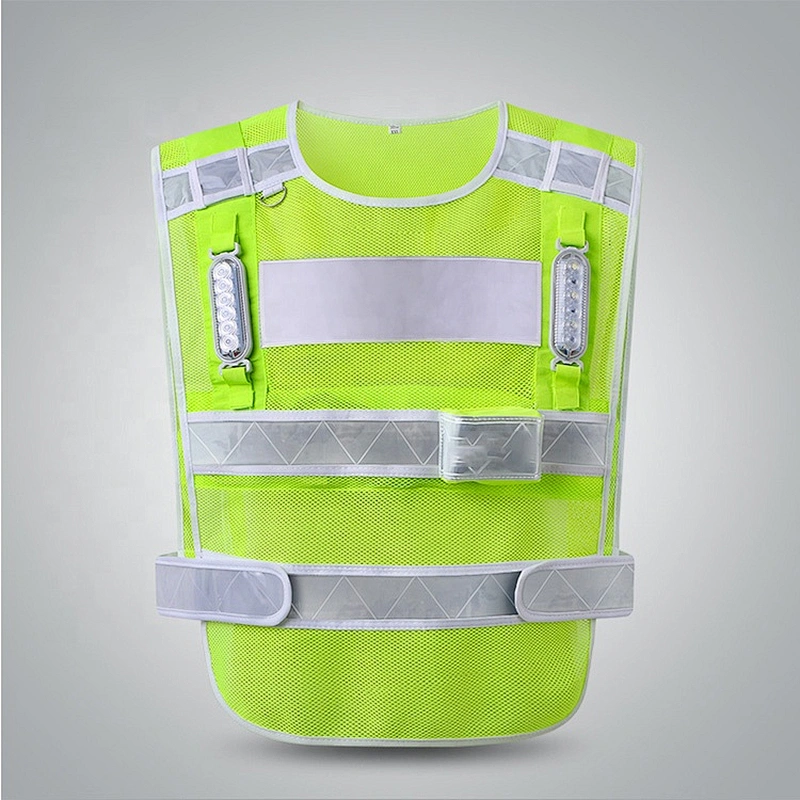 Oem Odm Ruiniu Sports Reflective Vest Security High Visibility Working Sport Safety Reflective Vest With Light