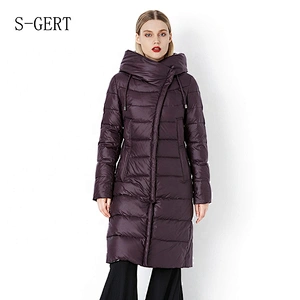 Fashion Female New Design Long Hooded Warm Jacket Parka Women Winter Coats
