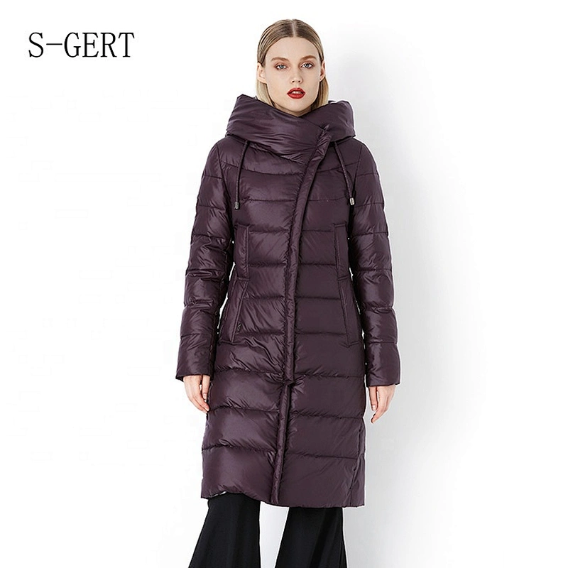 Fashion Female New Design Long Hooded Warm Jacket Parka Women Winter Coats