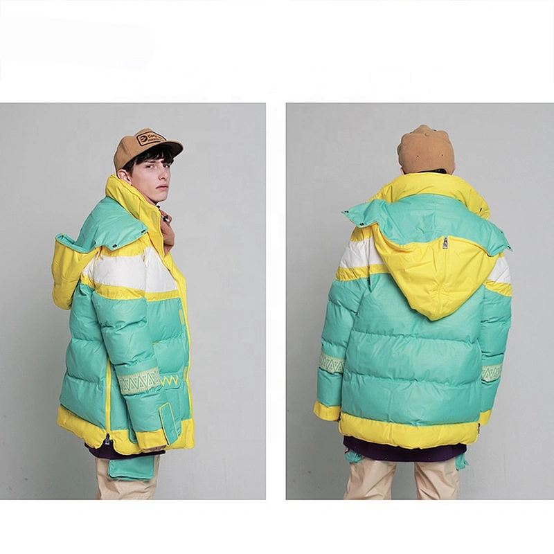 OEM ODM Colourful Warm Snow Ski Suit Jacket Man Down Snowsuit For Adults