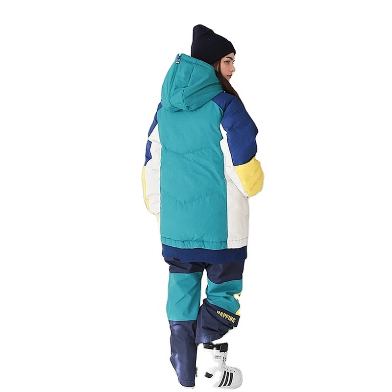 OEM/ODM Blue Green Mixed Color Winter Outdoor Sportswear Alaska Market Figure Skating Snow Custom Print Jacket