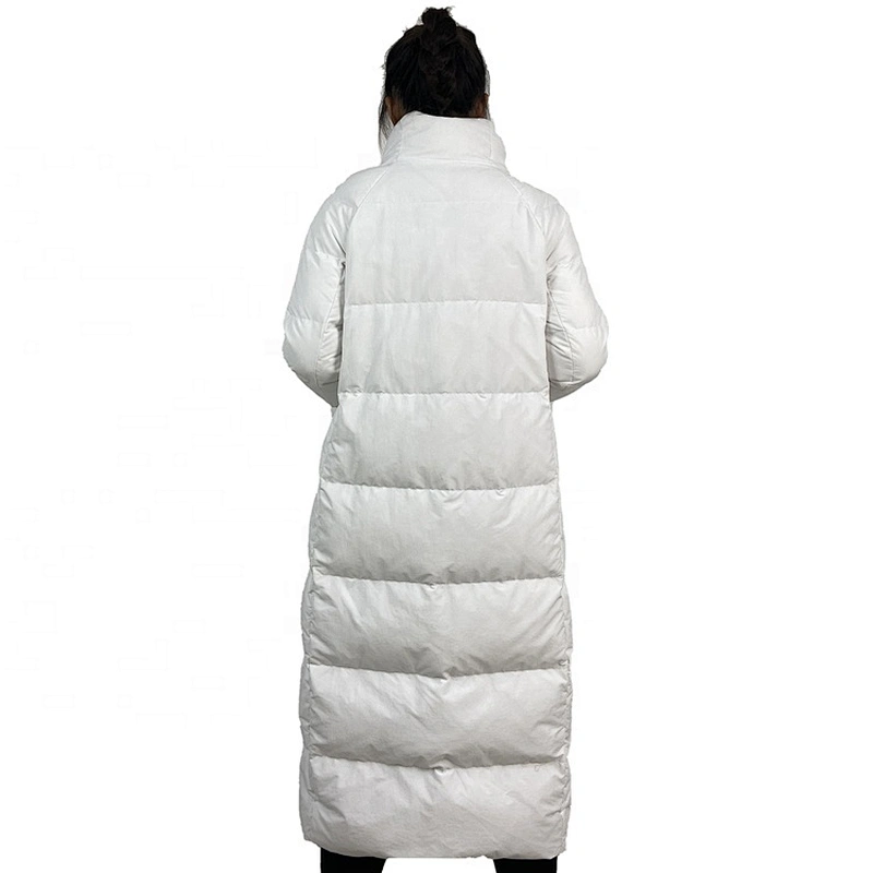 Oem Odm White Plus Size Outerwear Women Hooded Duck Down Winter Jacket From Ruiniu Factory