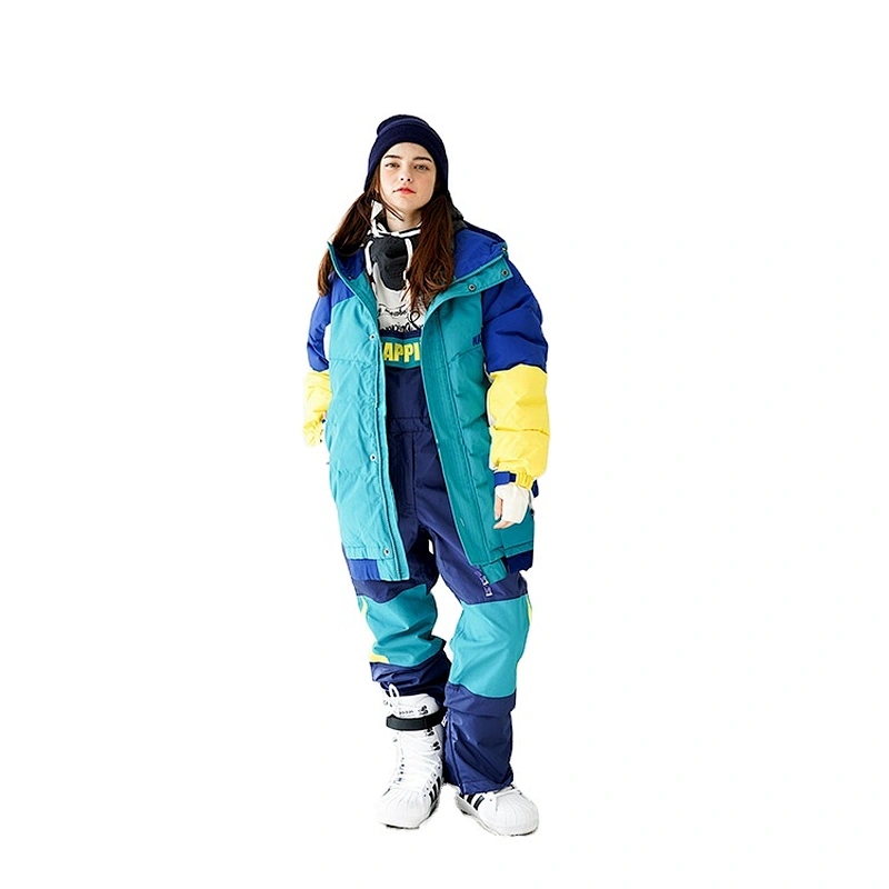 OEM/ODM Blue Green Mixed Color Winter Outdoor Sportswear Alaska Market Figure Skating Snow Custom Print Jacket