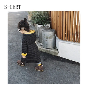 Long Coats Winter Kids Softshell Goose Down Jackets For Girls