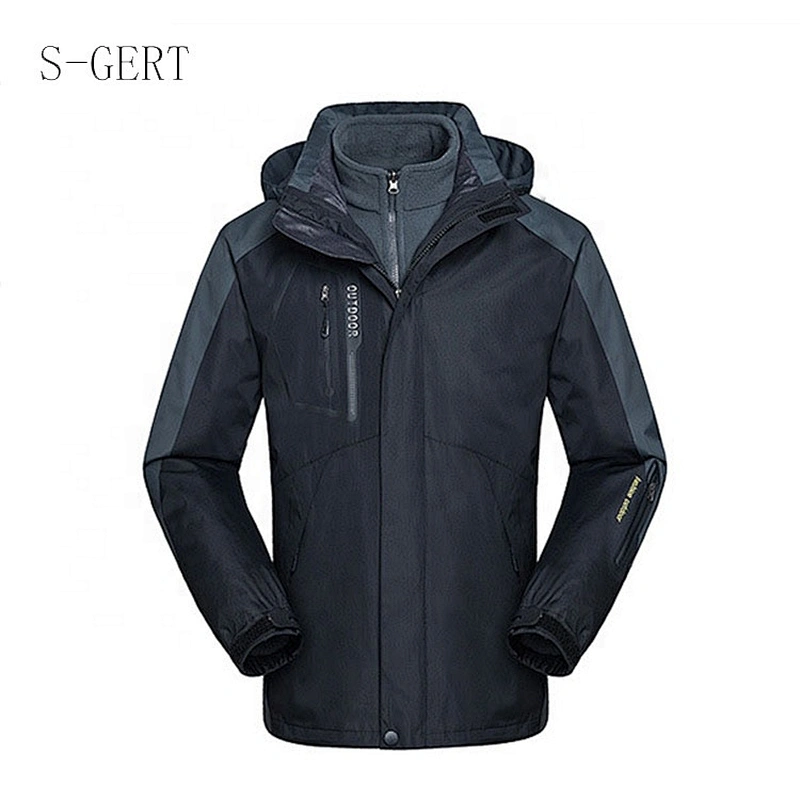 Camping Wear Thermal Warm Plus Size Rain Winter Coat 2 In 1 Men Windbreaker Jacket Custom
