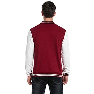 OEM ODM Cheap Baseball Jackets Men Custom Red Varsity Bomber Jacket