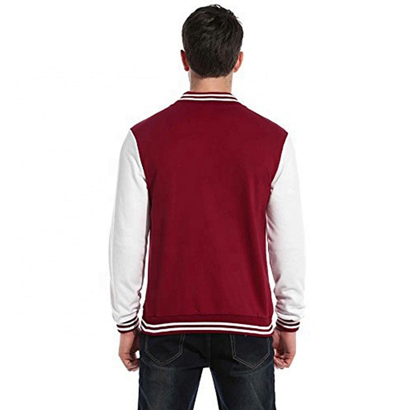 OEM ODM Cheap Baseball Jackets Men Custom Red Varsity Bomber Jacket