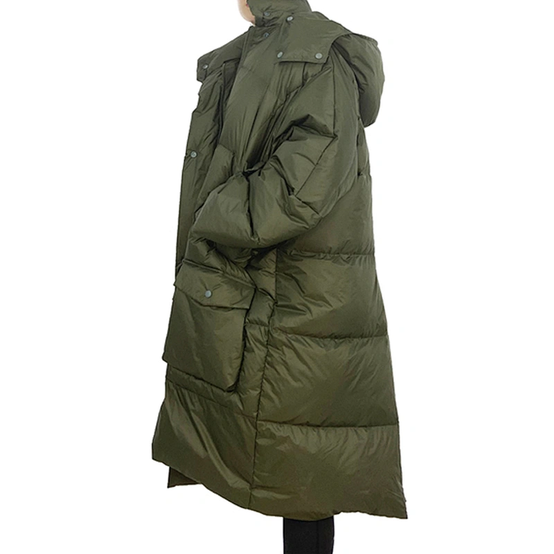 Oem Odm Custom Doudoune Jacket Outerwear Goose Puffer Coat Woman Jacket From Ruiniu Factory