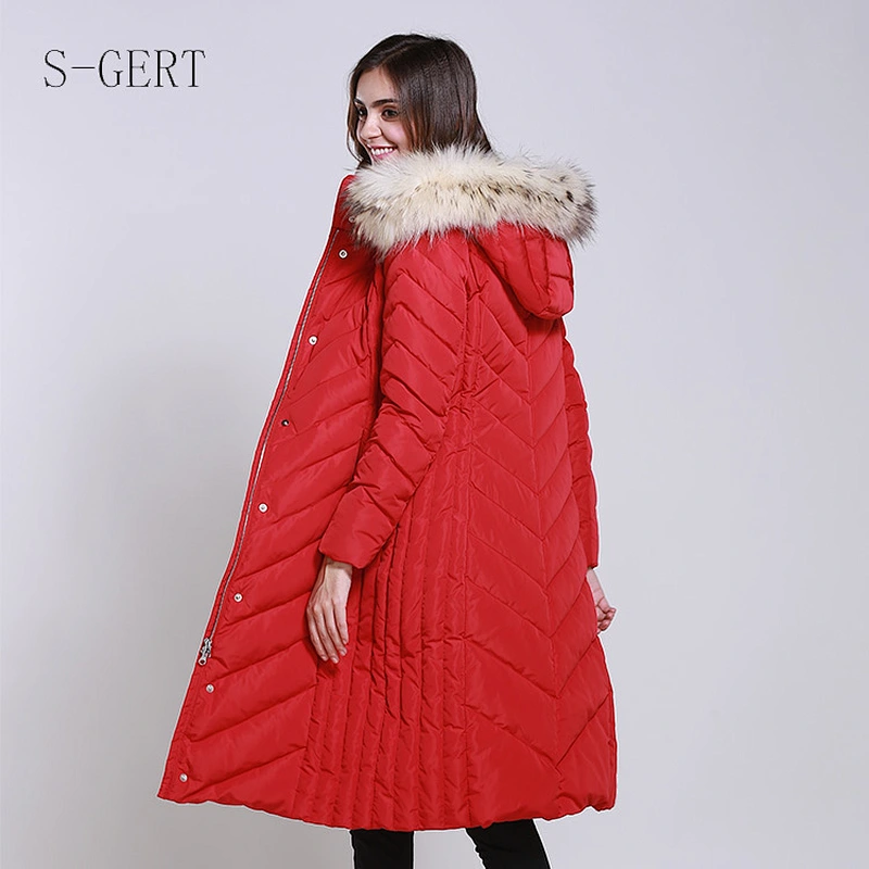 2019 China Manufacturer OEM/ODM Winter Medium Long Trench Women Down Fill Jacket Down Jacket