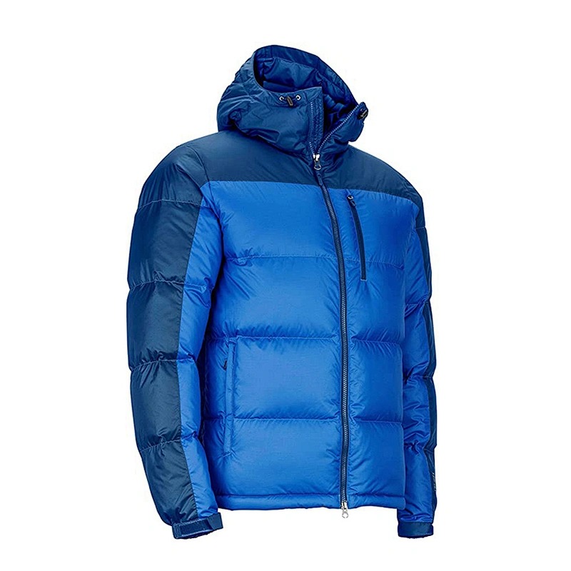 Oem Odm European Blue Blank Puffer Men'S Down Jacket