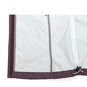 OEM ODM Purple Zipper Thin Light Weight Hooded Windbreaker Women Wind Breaker Outdoors Wind Jackets