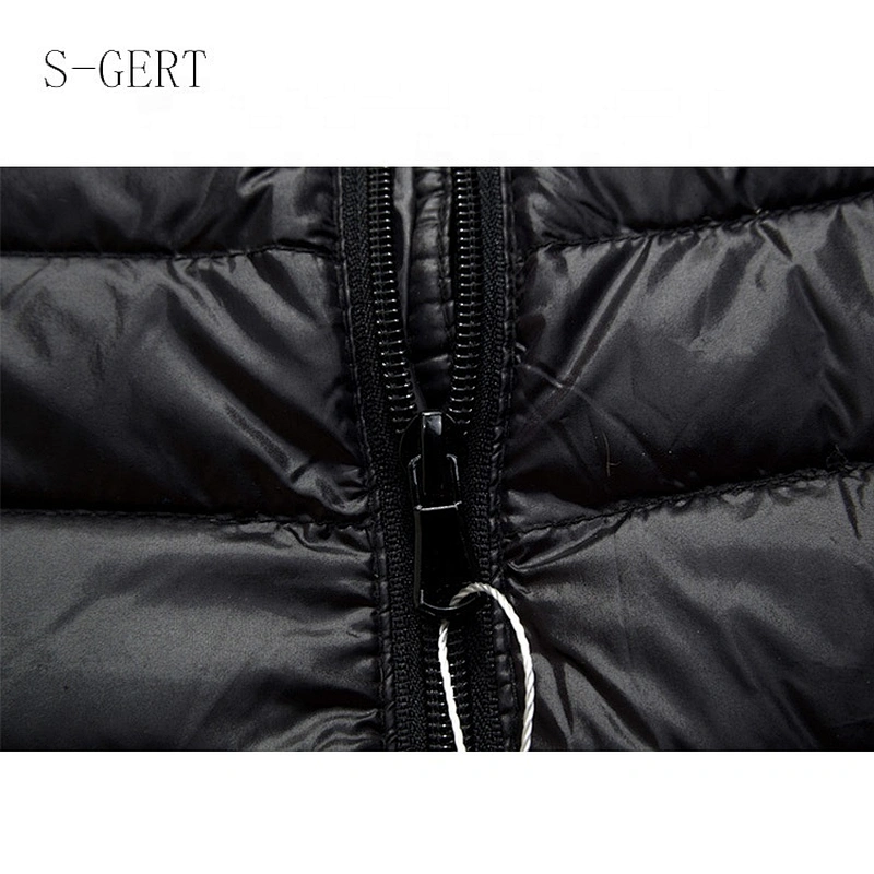 Brand Quality Solid Slim Fit Hoodie Ultralight Outdoor Man Packable Jacket Down Coat
