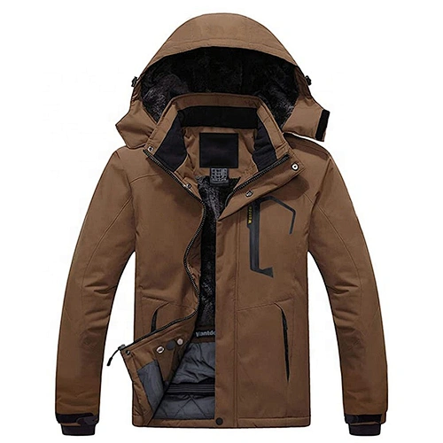 Oem Odm  Snowboard Jacket Brown Waterproof Mountain Skiing Men'S Custom Ski Snow Jacket Men