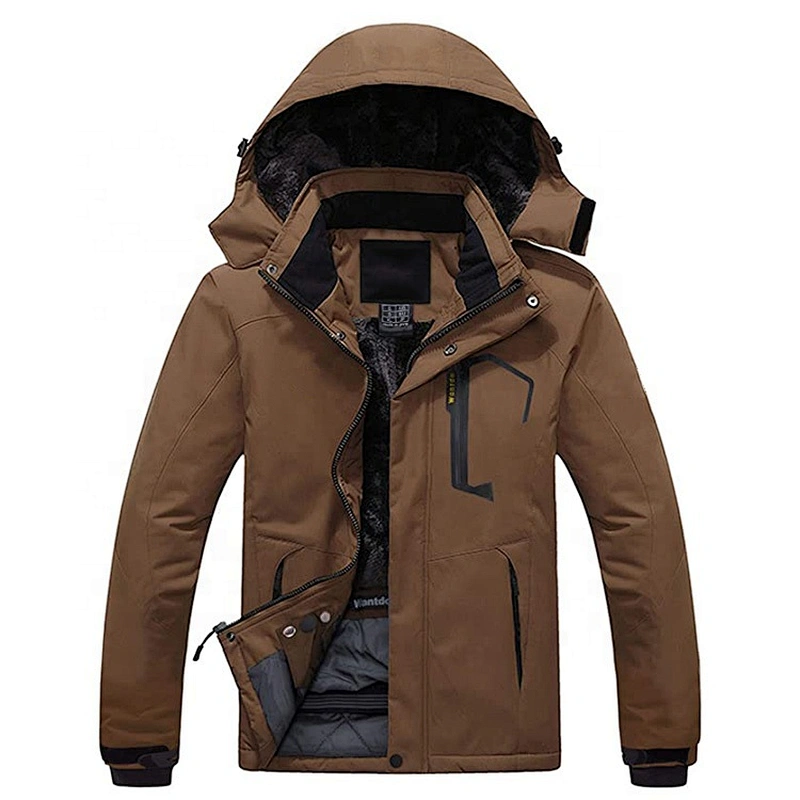 Oem Odm  Snowboard Jacket Brown Waterproof Mountain Skiing Men'S Custom Ski Snow Jacket Men