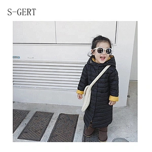 Long Coats Winter Kids Softshell Goose Down Jackets For Girls