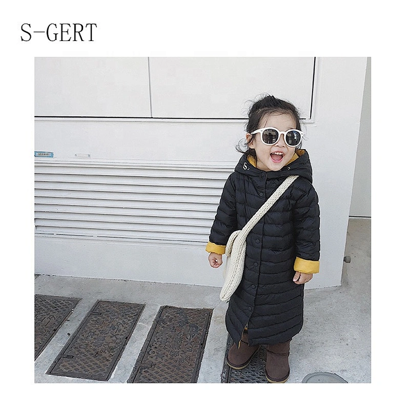 Long Coats Winter Kids Softshell Goose Down Jackets For Girls