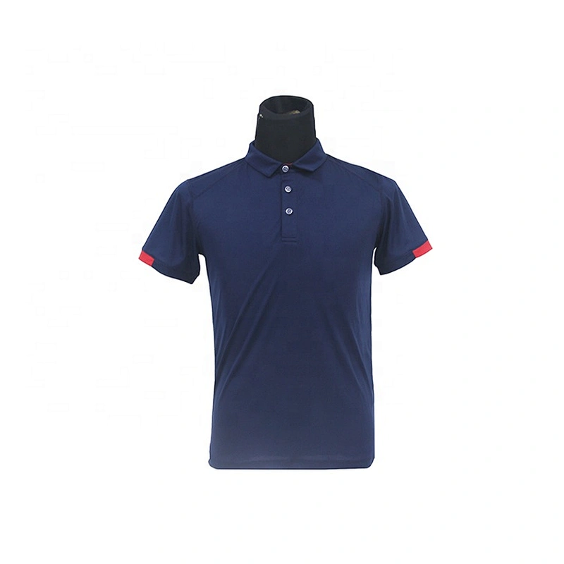 Oem Odm Custom Quick Dry Polo Shirt Navy Blue Men Sportswear Plain Polo T-Shirt From Ruiniu Factory