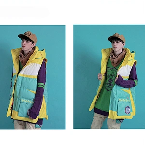 OEM ODM Colourful Warm Snow Ski Suit Jacket Man Down Snowsuit For Adults