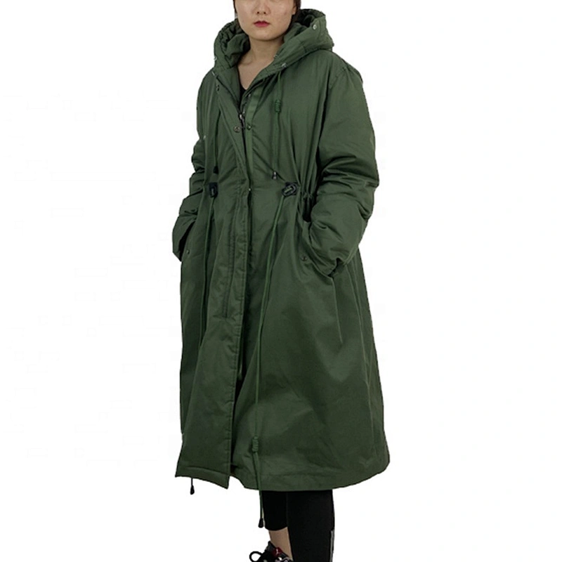 Oem Odm Custom Puffy Parker Long Down Feather Jacket From Ruiniu Factory