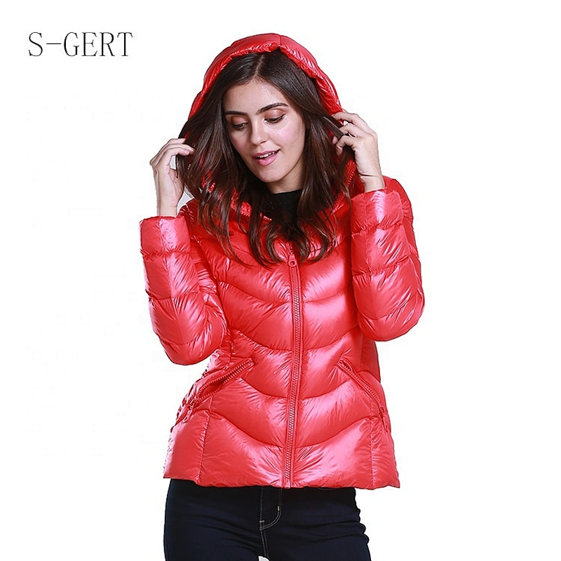 Winter Women Clothing Winter Down Puffer Hooded Coat Women