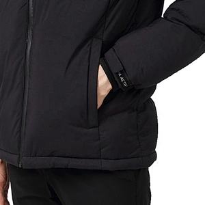 Oem Odm Winter Hooded Custom Puffer Jacket Fashion Black Puffer Coat Plain Man Down Coat