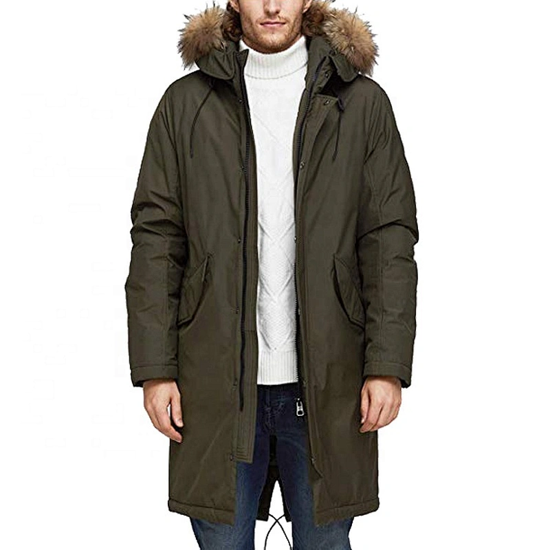 Oem Odm Long Blocked Down Jackets Oversized Hooded Puffer Coat Parka Men Puffer Jacket For Down Coats