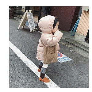 Hoodie Pullover Down Jacket Manufactures Winter Wear Children Clothes Girls