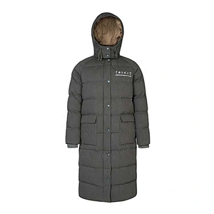 Customize Logo Oversize School Uniform Warm Winter Long Duck Down Woman Filled Down Jacket