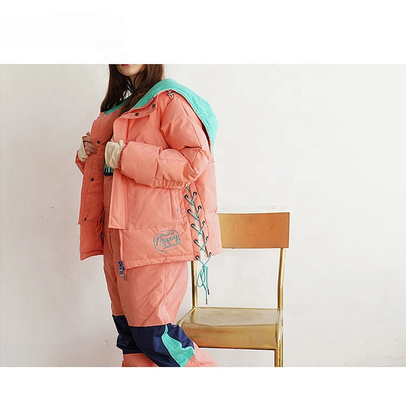 OEM ODM Winter Short Girl Sportswear Custom Waterproof Down Ski Jackets Women Custom Jacket