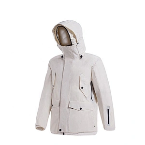 OEM/ODM White Jacket Raincoat Waterproof Streetwear Windbreaker