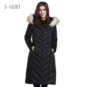 Guangzhou Waterproof Polyester Ultra Light Packable Black Puffer Womens Winter Down Jacket