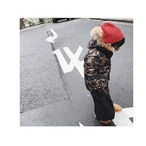 Fashion Stock Camo Winter Duck Down Clothes Children Kids Jacket Boy