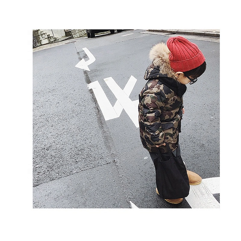Fashion Stock Camo Winter Duck Down Clothes Children Kids Jacket Boy