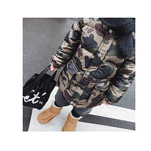 Fashion Stock Camo Winter Duck Down Clothes Children Kids Jacket Boy