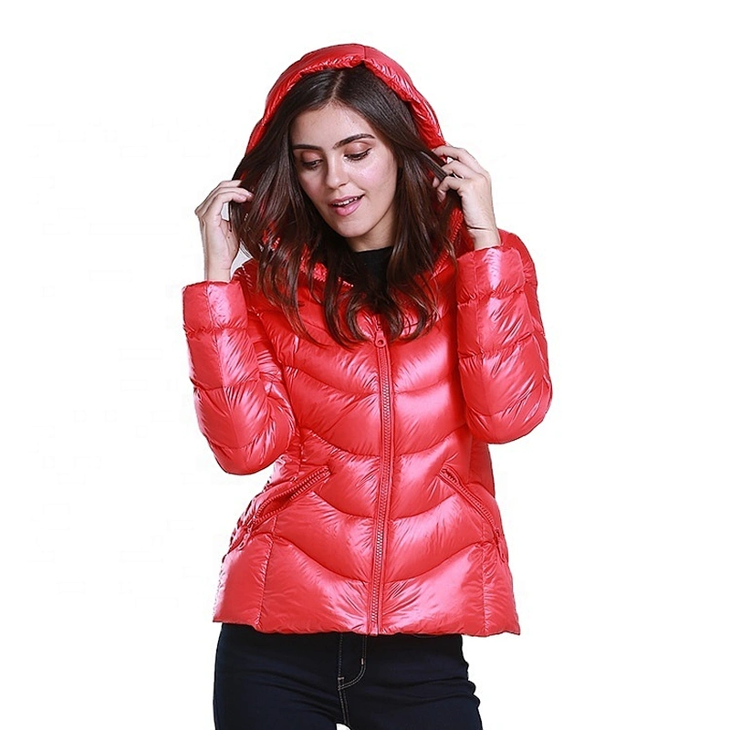 OEM ODM Women Jackets Winter Goose Duck Down Winter Coats Custom Puffer Coat Slim