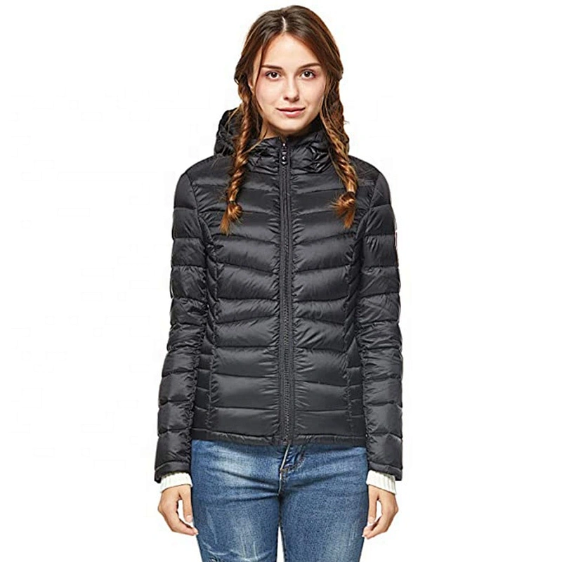 Oem Odm Ladies' Winter Wear Custom Light Weight Padded Jacket Cropped Puffer Coat Dama Casaca Plumas