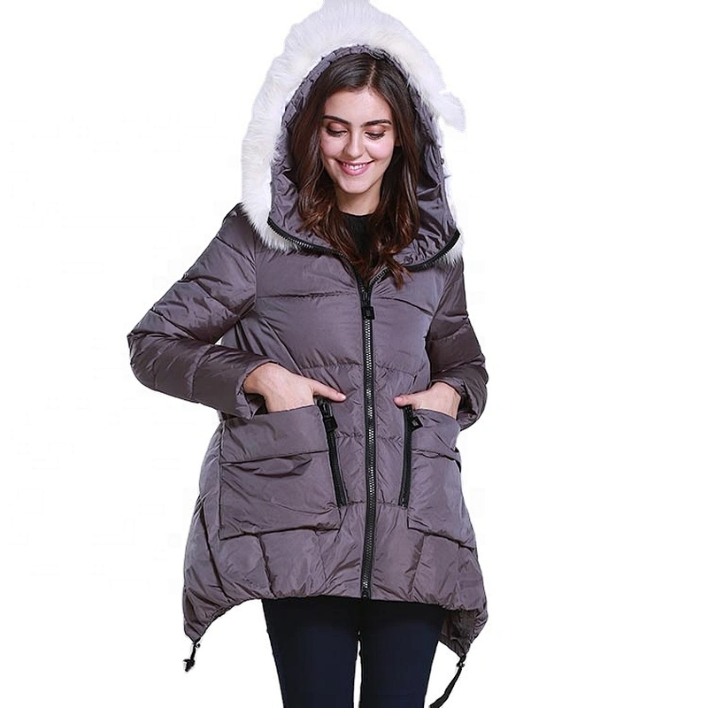 Oem Odm Chaquetas En Plumas Winter Hooded Custom Women Jacket Goose Down From Ruiniu Factory