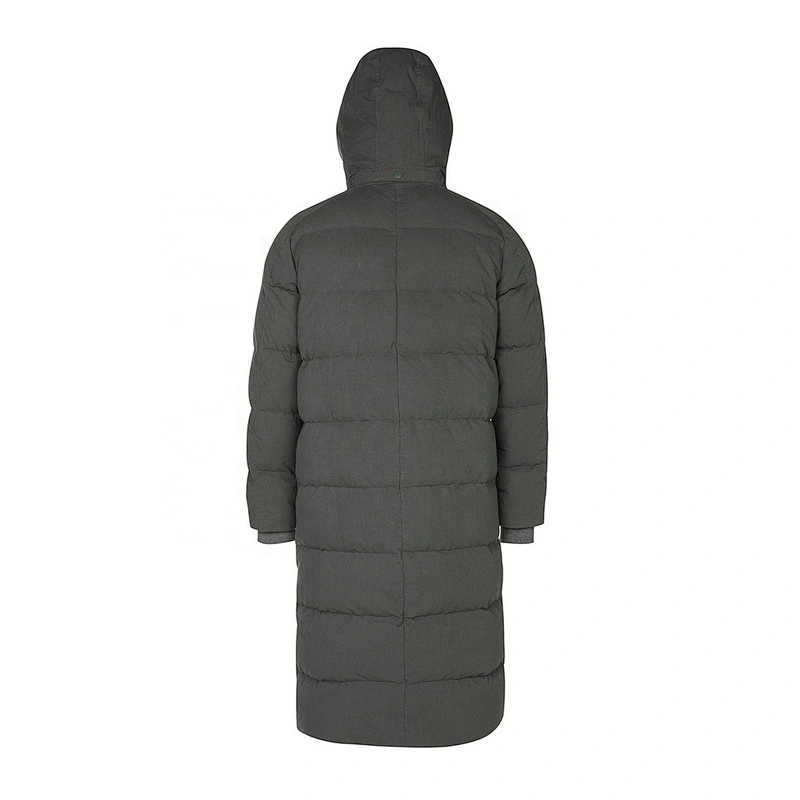 Grey Custom Logo China School Winter Heated Coat Long Mens Down Jacket