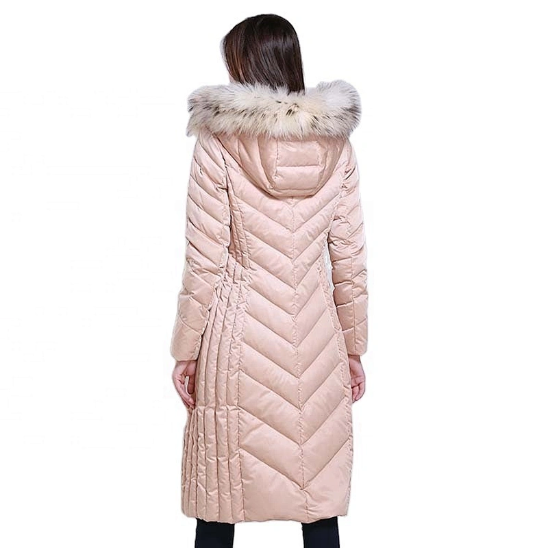 OEM ODM Winter Medium Long Trench Women Warm Fill Down  Puffer Jackets Female